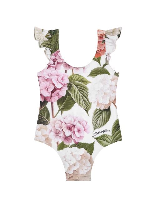 Costume intero bambina Dolce e Gabbana bianco Dolce & Gabbana Kids | L2J869ON0CCHA5XG